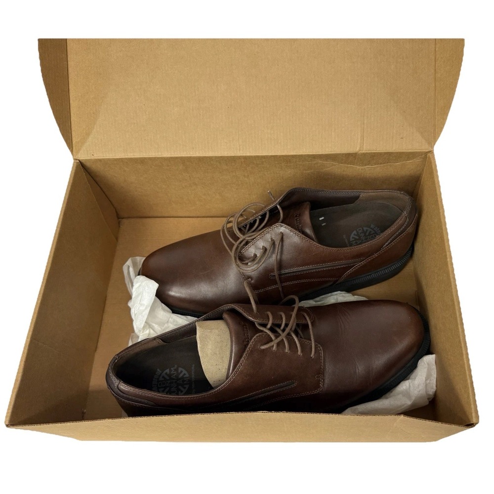 Dunham MCT410SB Men's Brown Waterproof Leather Oxford Dress Shoes Size 13B